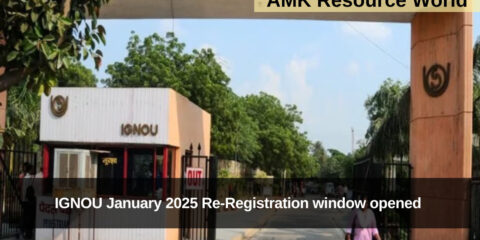 IGNOU January 2025 Re-Registration window opened