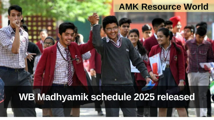 WB Madhyamik schedule 2025 released