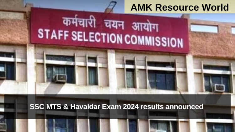 SSC MTS & Havaldar Exam 2024 results announced