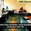 Social Welfare Dept, Karnataka : Pre & Post Matric Hostel admissions 2025 - 26 Applications Open
