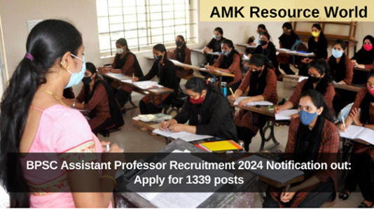 BPSC Assistant Professor Recruitment 2024 Notification out: Apply for 1339 posts