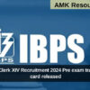 IBPS CRP Clerk XIV Recruitment 2024 Pre exam training admit card released