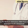 Karnataka PG Medical admissions 2024 First round seat allotment results announced