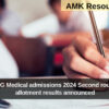 Karnataka PG Medical admissions 2024 Second round final seat allotment results announced