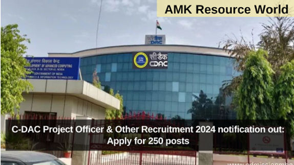 C-DAC Project Officer & Other Recruitment 2024 notification out: Apply for 250 posts