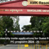 Bangalore University invite applications for Guest Faculty for UG, PG programs 2024 - 25