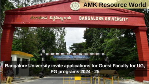 Bangalore University invite applications for Guest Faculty for UG, PG programs 2024 - 25