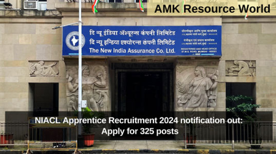 NIACL Apprentice Recruitment 2024 notification out: Apply for 325 posts