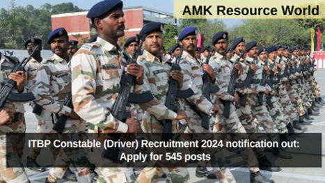 ITBP Constable (Driver) Recruitment 2024 notification out: Apply for 545 posts