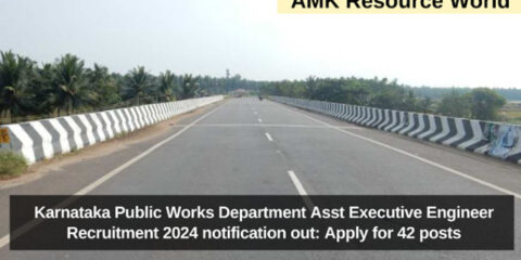 Karnataka Public Works Department Asst Executive Engineer Recruitment 2024 notification out: Apply for 42 posts