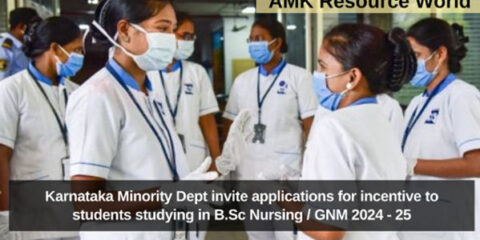 Karnataka Minority Dept invite applications for incentive to students studying in B.Sc Nursing / GNM 2024 - 25