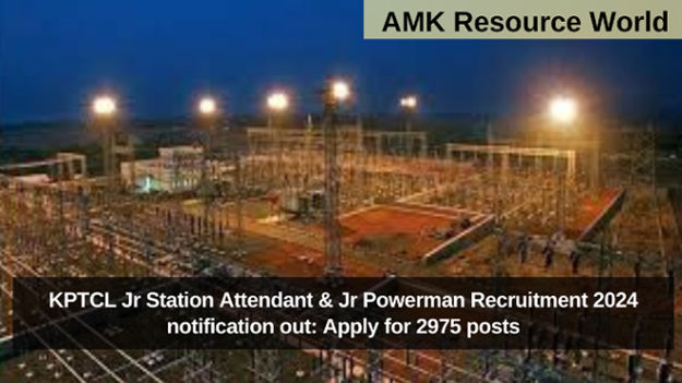 KPTCL Jr Station Attendant & Jr Powerman Recruitment 2024 notification out: Apply for 2975 posts