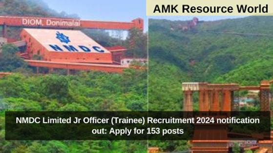 NMDC Limited Jr Officer (Trainee) Recruitment 2024 notification out: Apply for 153 posts