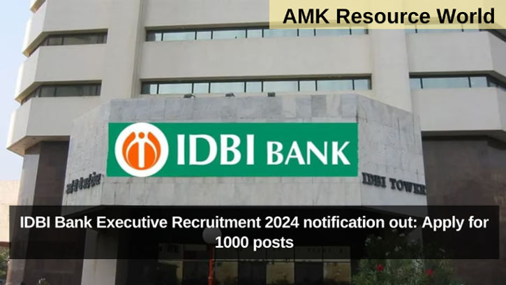 IDBI Bank Executive Recruitment 2024 notification out: Apply for 1000 posts