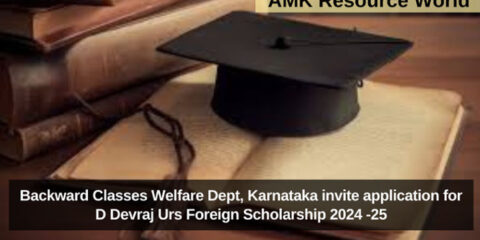 Backward Classes Welfare Dept, Karnataka invite application for D Devraj Urs Foreign Scholarship 2024 -25