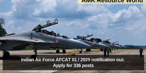 Indian Air Force AFCAT 01 / 2025 notification out: Apply for 336 posts