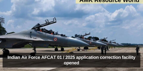 Indian Air Force AFCAT 01 / 2025 application correction facility opened