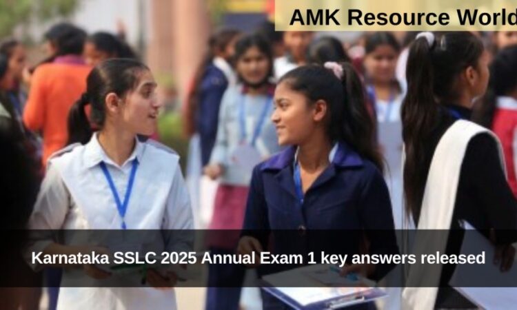 Karnataka SSLC 2025 Annual Exam 1 key answers released