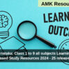 DSERT, Karnataka: Class 1 to 9 all subjects Learning Outcome based Study Resources 2024 - 25 released