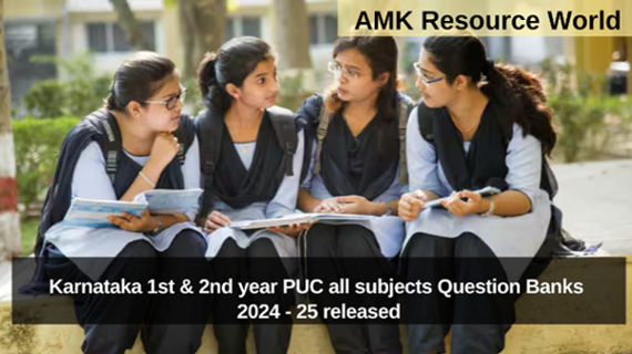 Karnataka 1st & 2nd year PUC all subjects Question Banks 2024 - 25 released