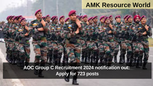 AOC Group C Recruitment 2024 notification out: Apply for 723 posts