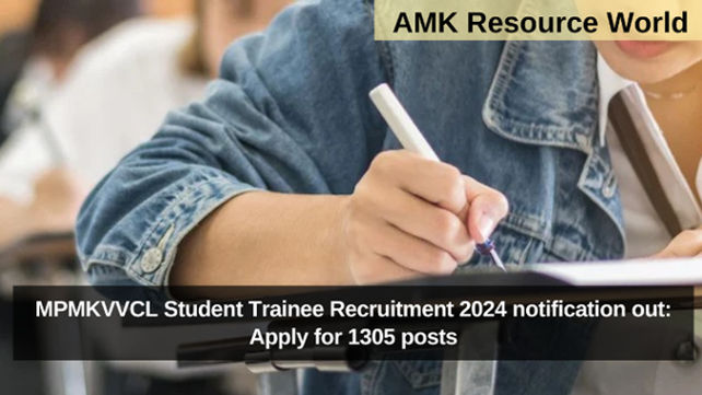 MPMKVVCL Student Trainee Recruitment 2024 notification out: Apply for 1305 posts