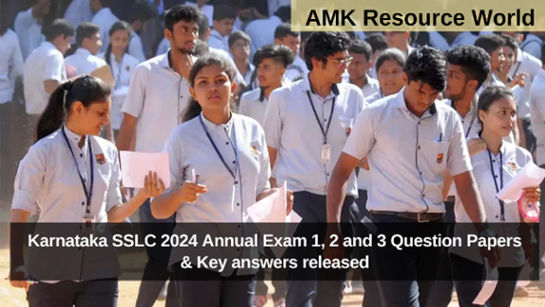 Karnataka SSLC 2024 Annual Exam 1, 2 and 3 Question Papers & Key answers released