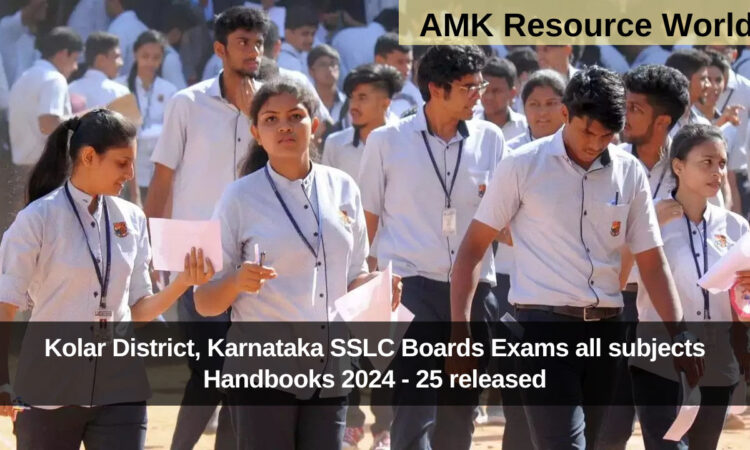 Kolar District, Karnataka SSLC Boards Exams all subjects Handbooks 2024 - 25 released