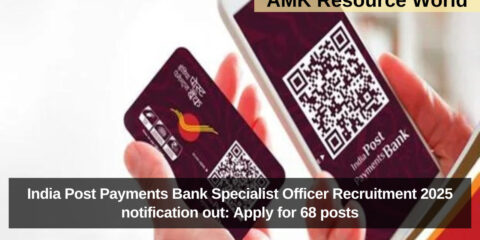 India Post Payments Bank Specialist Officer Recruitment 2025 notification out: Apply for 68 posts