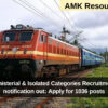 RRB Ministerial & Isolated Categories Recruitment 2025 notification out: Apply for 1036 posts