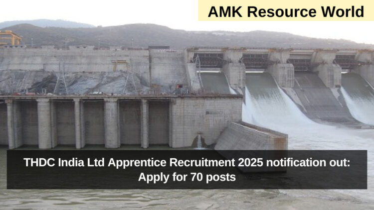 THDC India Ltd Apprentice Recruitment 2025 notification out: Apply for 70 posts