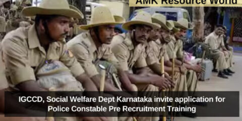 IGCCD, Social Welfare Dept Karnataka invite application for Police Constable Pre Recruitment Training