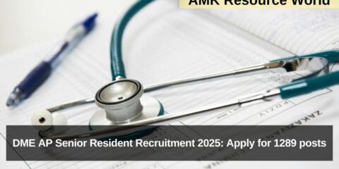 DME AP Senior Resident Recruitment 2025