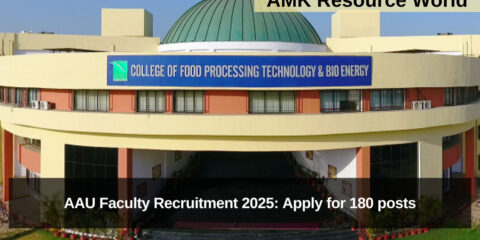 AAU Faculty Recruitment 2025: Apply for 180 posts