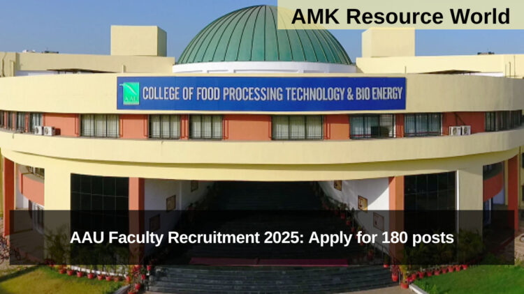 AAU Faculty Recruitment 2025: Apply for 180 posts