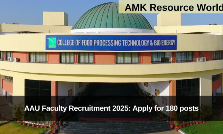 AAU Faculty Recruitment 2025: Apply for 180 posts