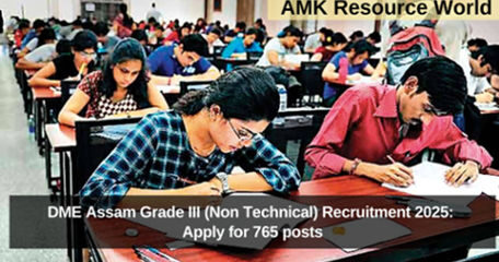 DME Assam Grade III (Non Technical) Recruitment 2025