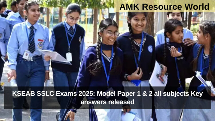 KSEAB SSLC Exams 2025: Model Paper 1 & 2 all subjects Key answers released