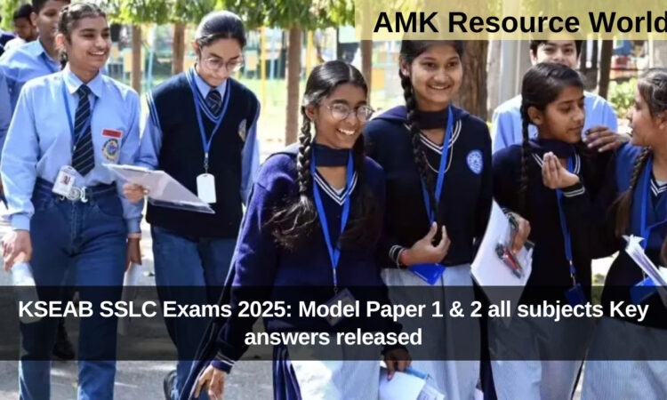 KSEAB SSLC Exams 2025: Model Paper 1 & 2 all subjects Key answers released