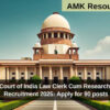 Supreme Court of India Law Recruitment 2025