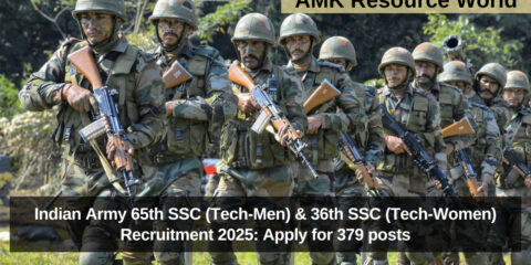 Indian Army 65th SSC (Tech-Men) & 36th SSC (Tech-Women) Recruitment 2025