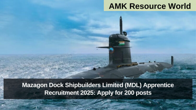 Mazagon Dock Shipbuilders Limited (MDL) Apprentice Recruitment 2025