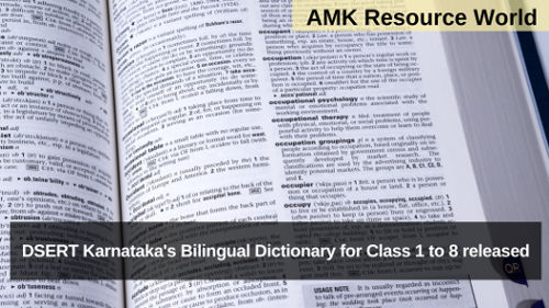 DSERT Karnataka's Bilingual Dictionary for Class 1 to 8 released