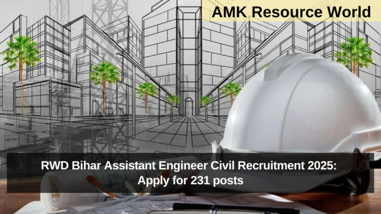 RWD Bihar Assistant Engineer Civil Recruitment 2025: Apply for 231 posts