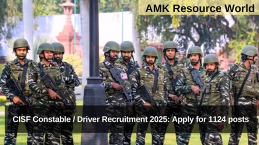 CISF Constable / Driver Recruitment 2025