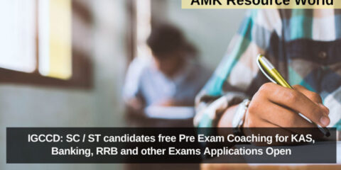 IGCCD: SC / ST candidates free Pre Exam Coaching for KAS, Banking, RRB and other Exams Applications Open