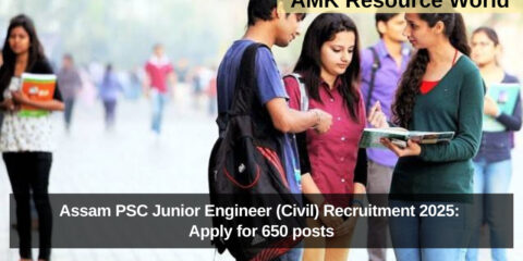 Assam PSC Junior Engineer (Civil) Recruitment 2025: Apply for 650 posts