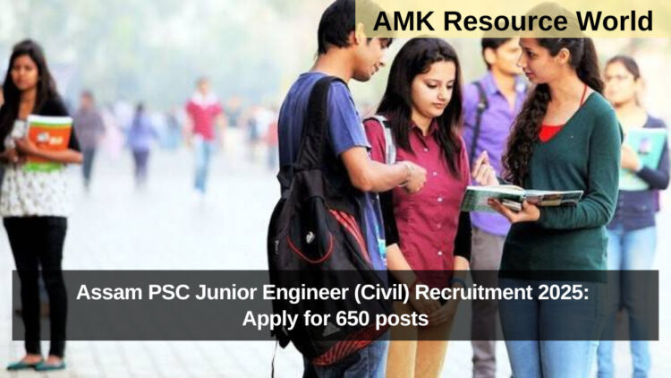 Assam PSC Junior Engineer (Civil) Recruitment 2025: Apply for 650 posts