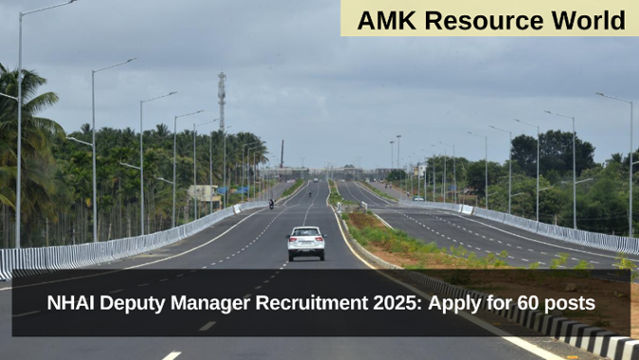 NHAI Deputy Manager Recruitment 2025: Apply for 60 posts