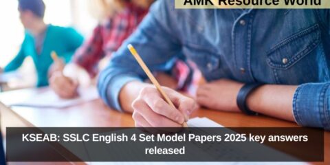 KSEAB: SSLC English 4 Set Model Papers 2025 key answers released